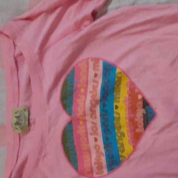 Juicy couture barbie pink city long sleeve tee shirt y2k m - Picture 3 of 4